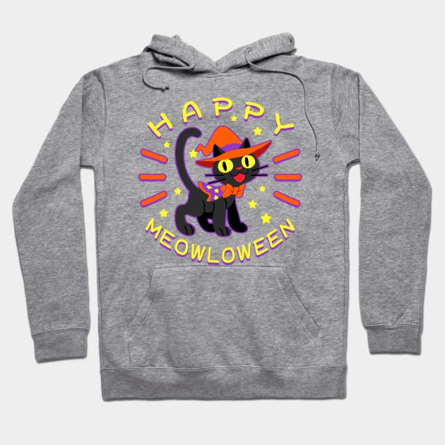 Happy Meowloween Hoodie by TeeBudgie